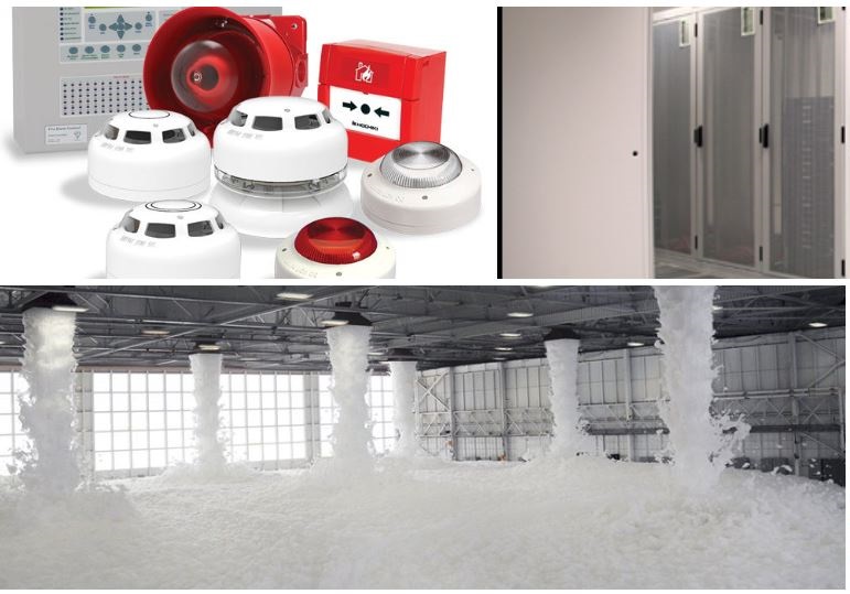 Gas fire suppression systems